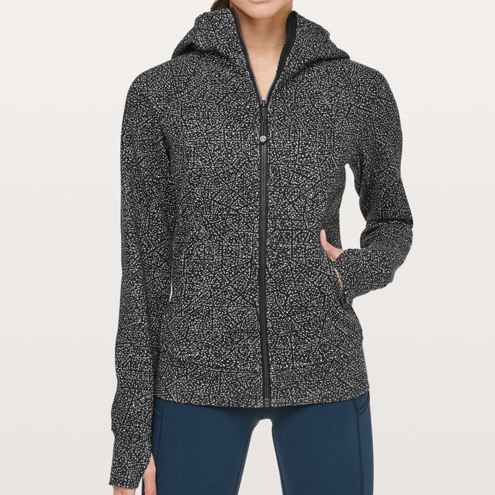 Lululemon Scuba Full Zip Jacket - Night View White/Black